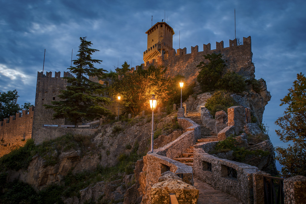 The fortress of Guaita on Mount Titano in the Most Serene Republic of San Marino