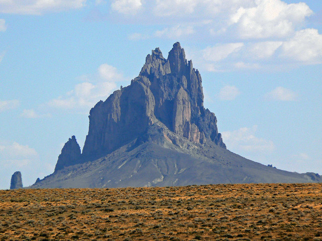 Shiprock from the car window...