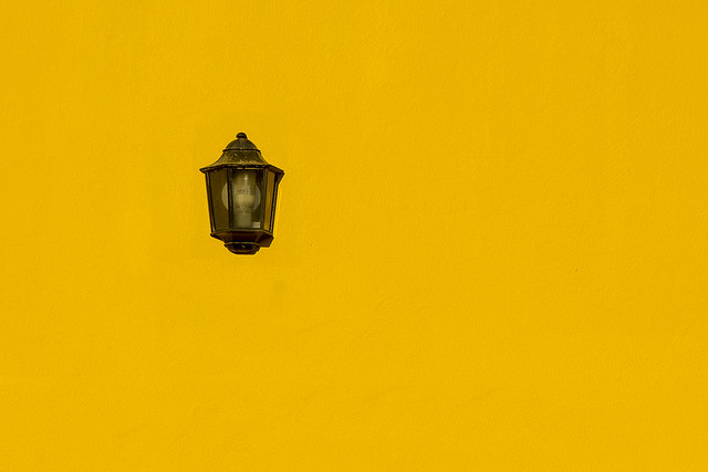 Lamp on a yellow wall II