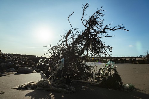 Photo-fragmentation: Marine debris on seashore | by 吳岳剛
