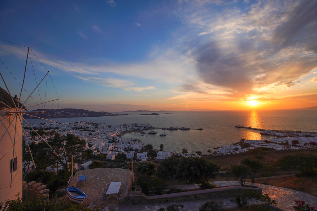 Sunset @ 180 Degrees Sunset Bar, Mykonos, Greece #greece #mykonos