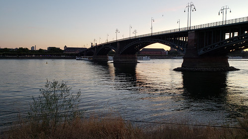 parliamentbuilding de deutschland theodorheussbridge lampposts ortsbezirkderhessischenlandeshauptstadtwiesbaden outdoor theodorheussbrücke sunsetcolors electoralpalace summer ship wiesbadenerstadtteil hessen mainzkastel evening districtofthecitywiesbaden hesse rhein kurfürstlichesschlossmainz staatskanzleirheinlandpfalz rhineriver europe germany wiesbaden