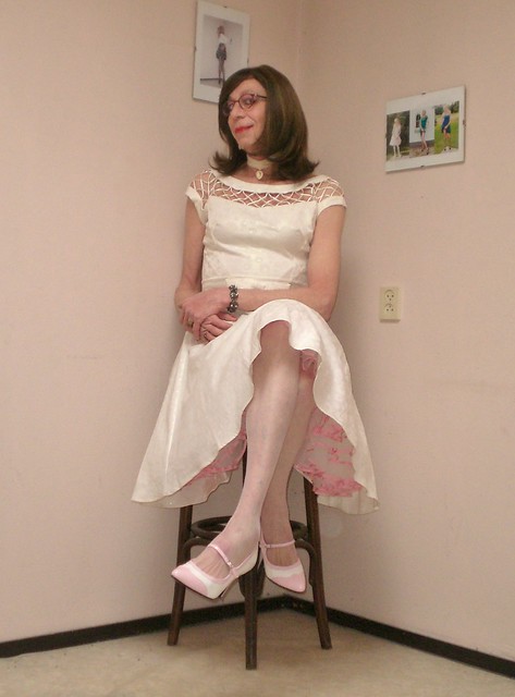 Pink edged petticoat.