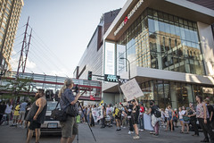 Protest for Thurman Blevins outside Target Center