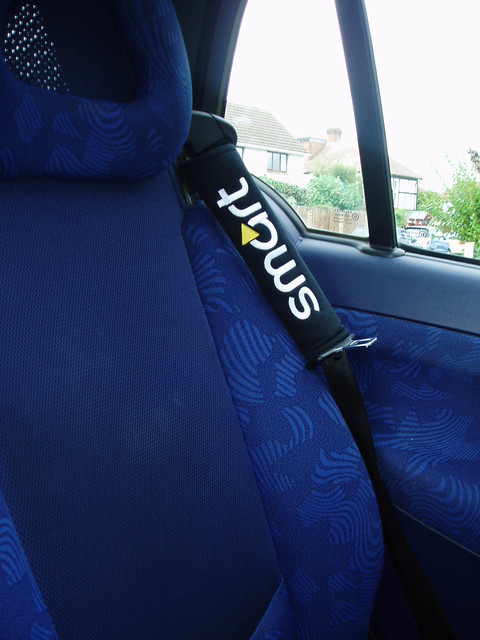 Smart Car Seat Belt Pads, One of a pair of Smart seatbelt p…
