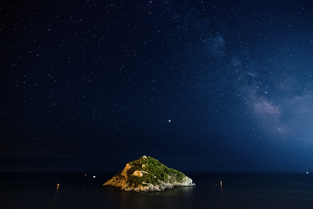 Bergeggi island and the Milky Way - L'isola di Bergeggi e la Via Lattea