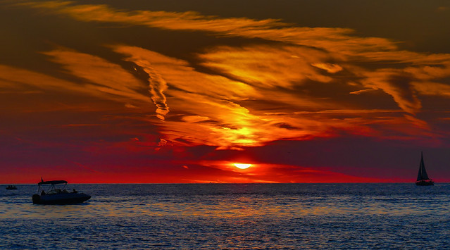 Sunset over the Gulf - Nokomis Beach, Florida