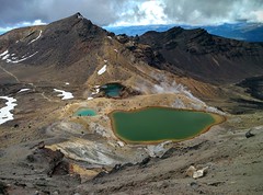 The emerald lakes from Tongariro