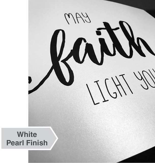 Farmhouse Christian Quotes Inspirational Wall Art - Faith, Grace, Praise, Love - 8x10 Set of 4 Unframed Pearl Prints