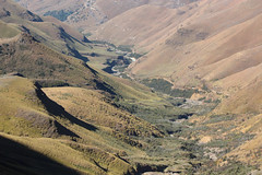 View back towards South Africa from Sani Pass