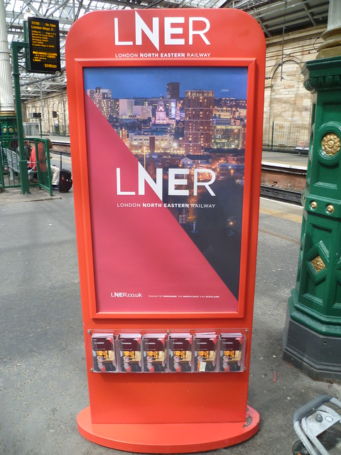 All LNER - including the platform indicator - with one day to go. (Platform 19, Edinburgh Waverley)