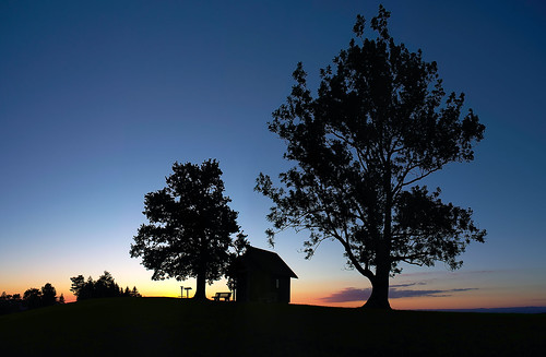 sunset austria silhouette landscape schobersberg windhag tree mostviertel waidhofenybbs sky