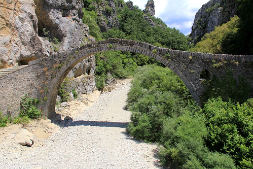 bridge stoned stone hellas greece greek mountain mountscape green treasures