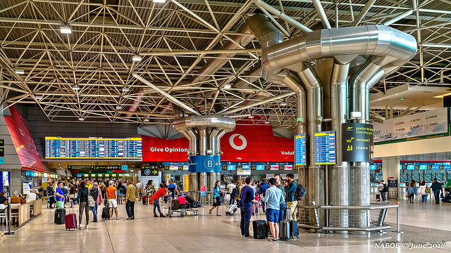 Lisbon, Portugal: Portela-Humberto Delgado Airport Terminal 1 checkin area