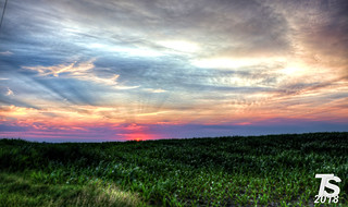 2/2 Summer Sunset over Northern Hardin County, Iowa near Iowa Falls, Iowa 6-29-18