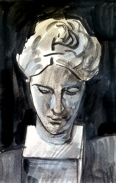 Maria Zaikina, Venus, ink and acryl on paper, 2018