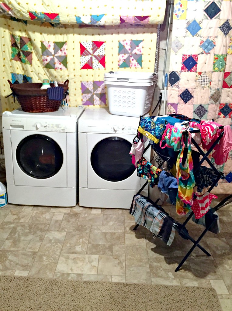 our basement laundry area