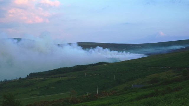 Fire at Lough Bray...