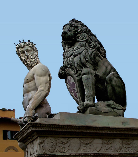 la mirada de Neptuno. Piazza della Signora. Florencia