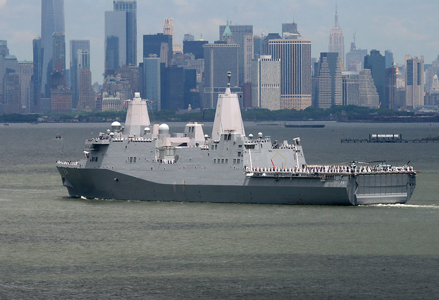 USS Arlington (LPD-24), USA NAVY, San Antonio-class amphibious transport dock, in New York, USA. May, 2018