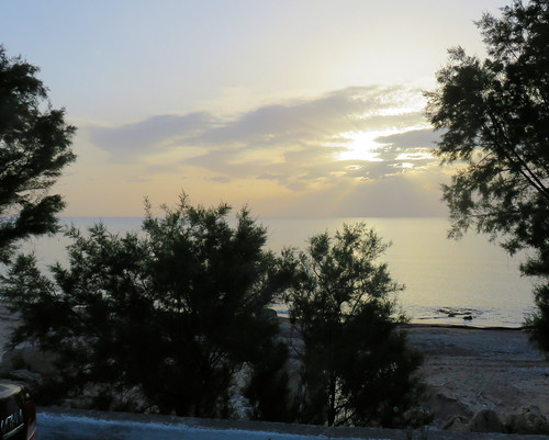 greece ελλαδα kyparyssia κυπαρισσια sea sun clouds sunset beach trees