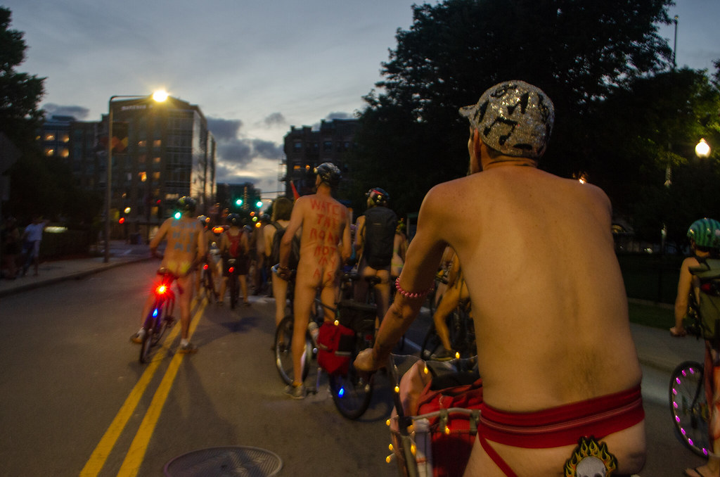 Bikers Ride Naked Through Downtown Montreal
