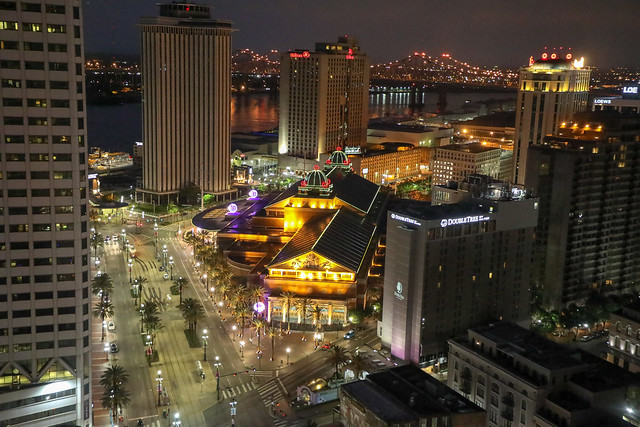 Great View of New Orleans from the 38th floor of the Marriott 555 Canal Street...