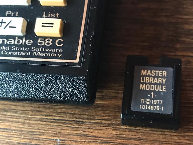 Texas Instruments TI-58C programmable calculator (1979) Master Memory Module