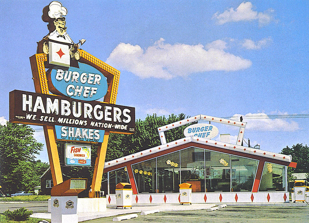Burger Chef Postcard, 1969