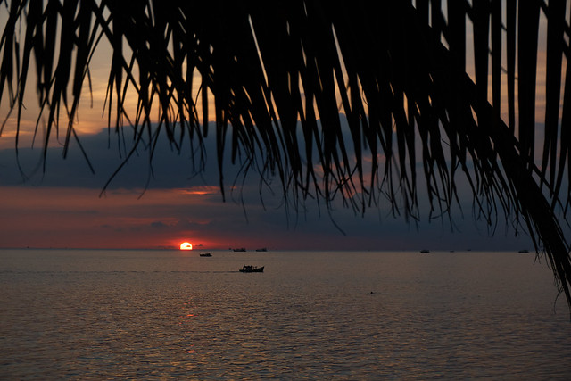 Sunset on an island