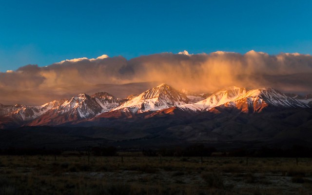 Clouds Over The Eastern Sierra Nevada Mountains