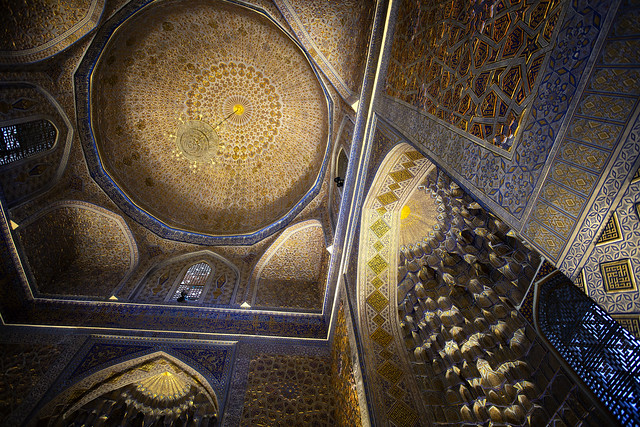 The Magnificent Ceiling Of Gur-e Amir, Samarkand