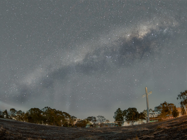 The Milky Way above The Great Cross - Barton - ACT - Australia - 20180624 @ 03:48