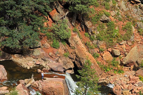 river creek water waterfall women falls rock redrock southbouldercreek eldoradocanyonstatepark hiking colorado jannagalski jannagal woman