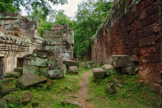 Ruins of Preah Khan temple in Angkor Archeological Park near Siem Reap, Cambodia