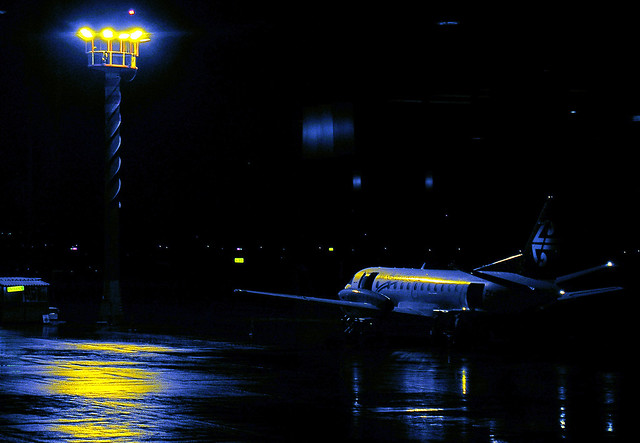 Rainy night, Auckland Airport, 6 July 2005
