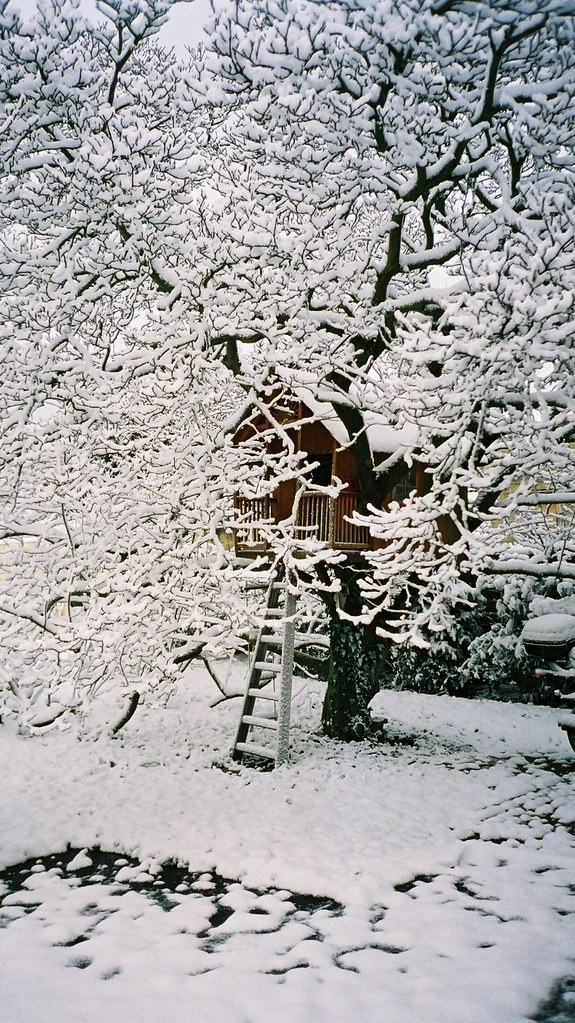 Audun's treehouse in December | Winter has fallen over Audun… | Flickr