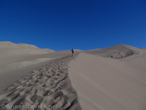 Hiking Star Dune in Great Sand Dunes National Park, Colorado