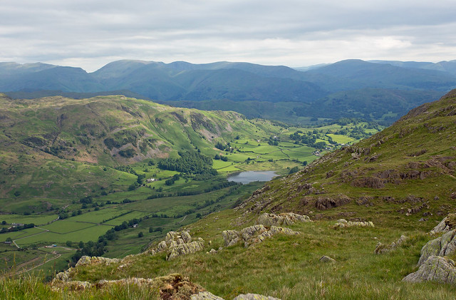 From Weatherlam towards Little Langdale, lake District