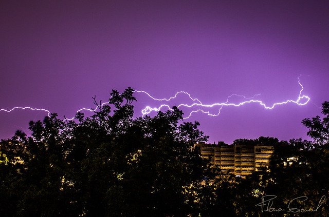 lightstorm above Lausanne City