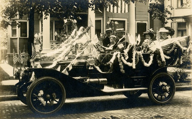 Decorated Car for the Floral-Flag Automobile Parade, Washington, D.C., July 5, 1909