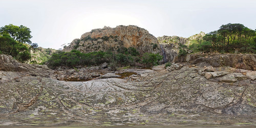 landscape trekking rocks cascate cascata piscinairgas sardegna paesaggio sardinia view360 equirectangular equirettangolare 360 equirettangolarehdr