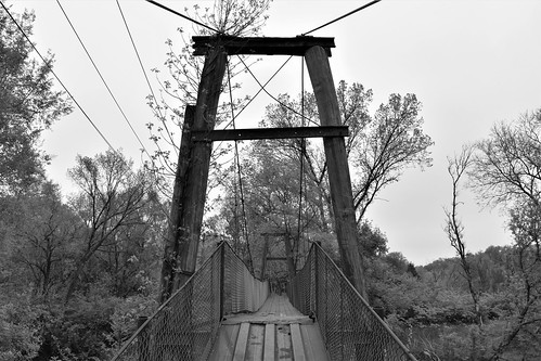 swinging bridge weeping water nebraska pedestrian creek