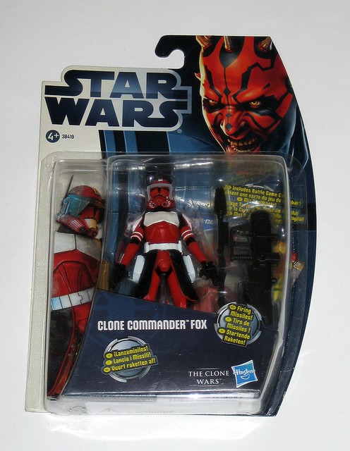 clone commander fox cw18 star wars the clone wars darth maul packaging card basic action figures figures 2012 hasbro mosc a damaged packaging