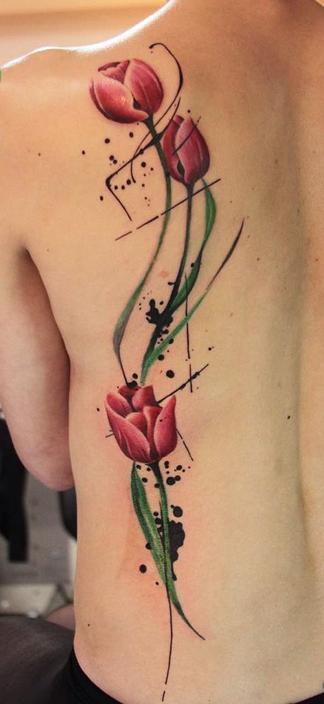 Flower Tattoos : Another red tulip inspired tattoo. Inked … | Flickr