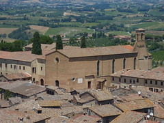 Rocca di Montestaffoli, San Gimignano - view from the small tower - Chiesa di Sant'Agostino
