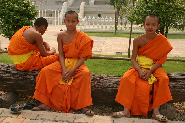 Novices at the White Temple, south of Chiang Rai