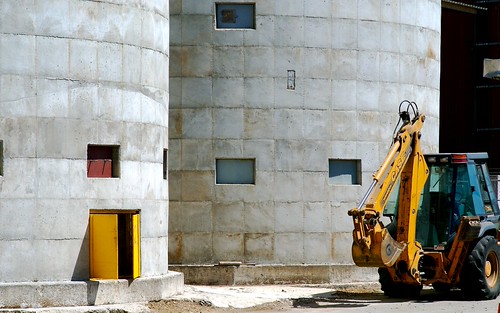 the backhoe and the silo(s) | by Ben McLeod