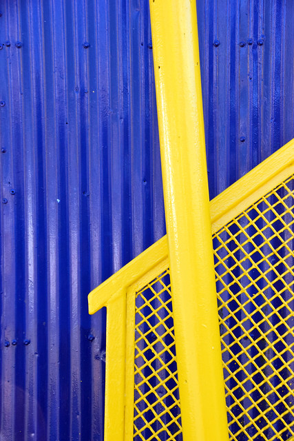 Composition in blue and yellow