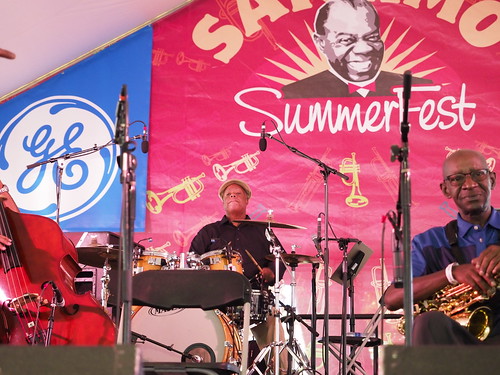 Joe Lastie's New Orleans Sounds at Satchmo SummerFest - Aug. 4, 2018. Photo by Michele Goldfarb.